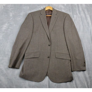 JoS. A. Bank Blazer Men's 40L Brown Micro Check Sport Coat Jacket